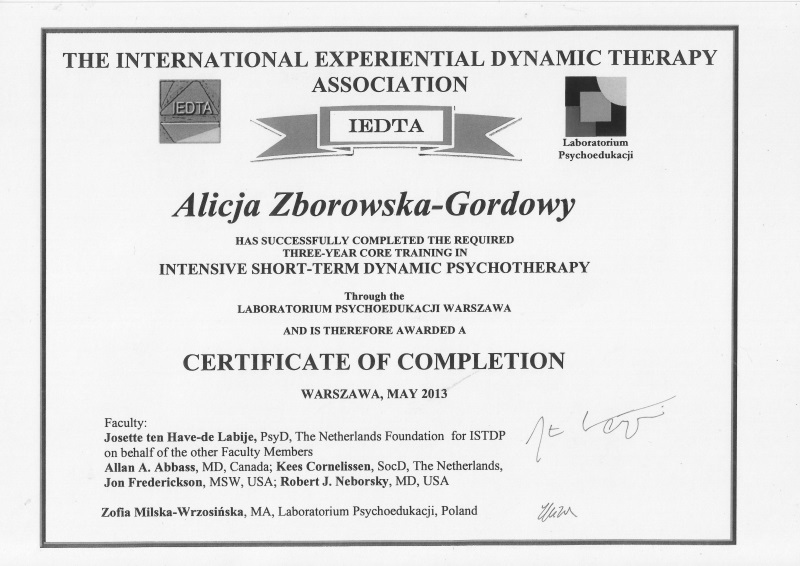 ISTDP psychoterapia psychoterapia trójmiasto superwizja ISTDP psychoterapia Sopot